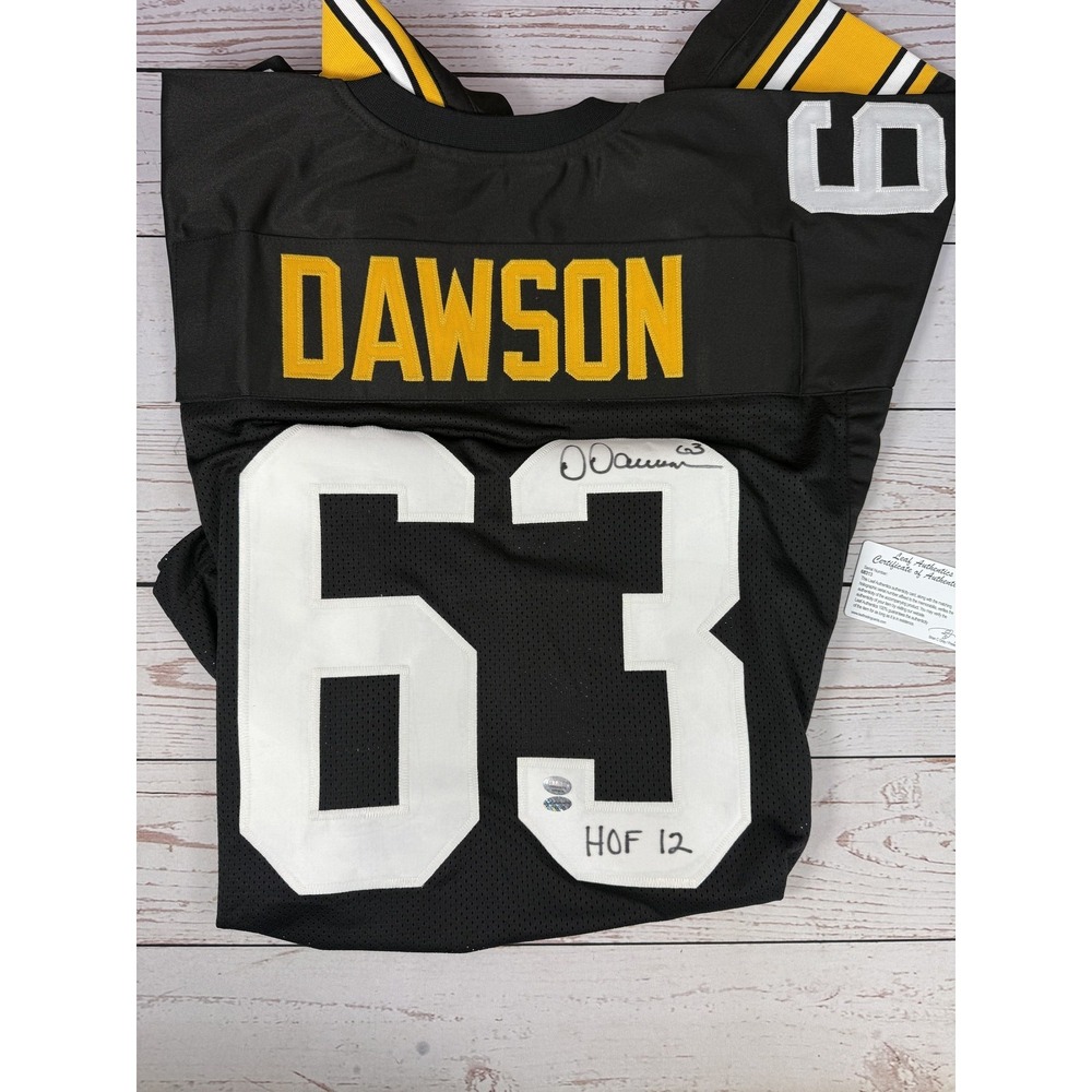 Dermontti Dawson Signed Steelers Jersey #63 JSA COA HOF 12 Autographed XL